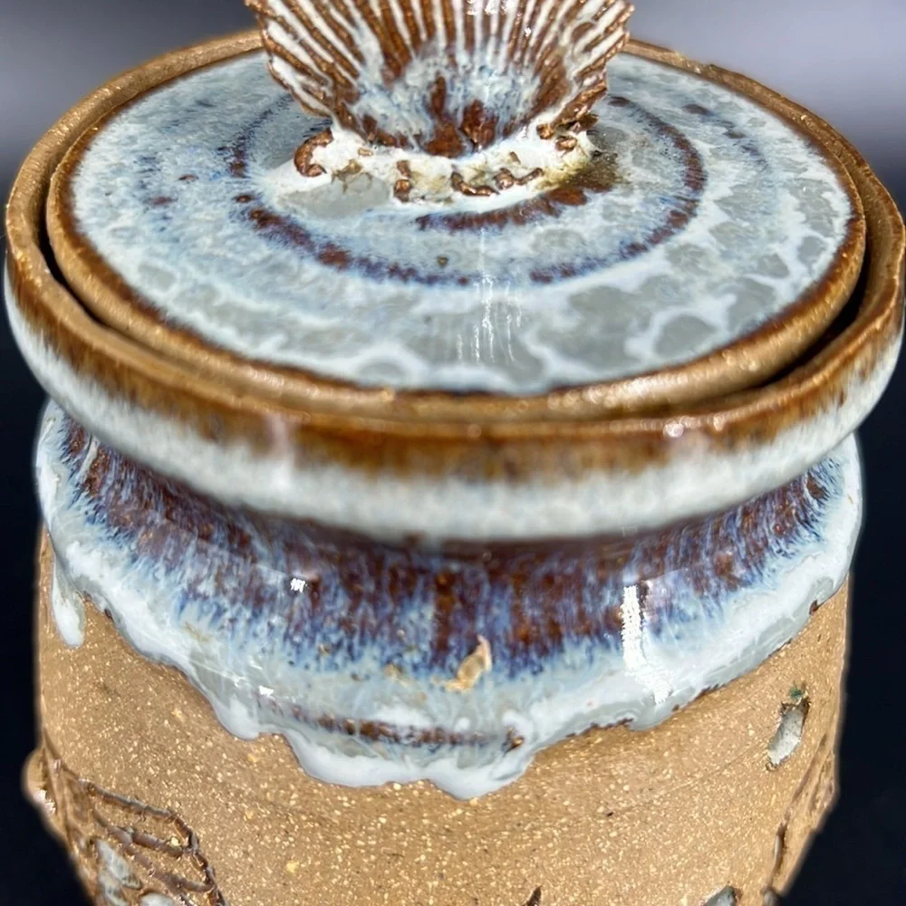 Studio Pottery Garlic Keeper
